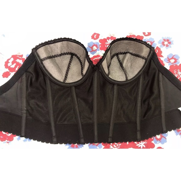 Vintage CARNIVAL ILGWU Black Bustier Corset Top 38B - Picture 4 of 7